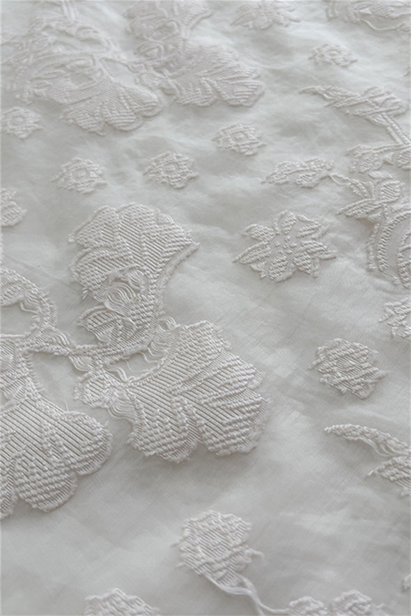 
                      
                        Spaghetti Straps White Jacquard Long Dress
                      
                    