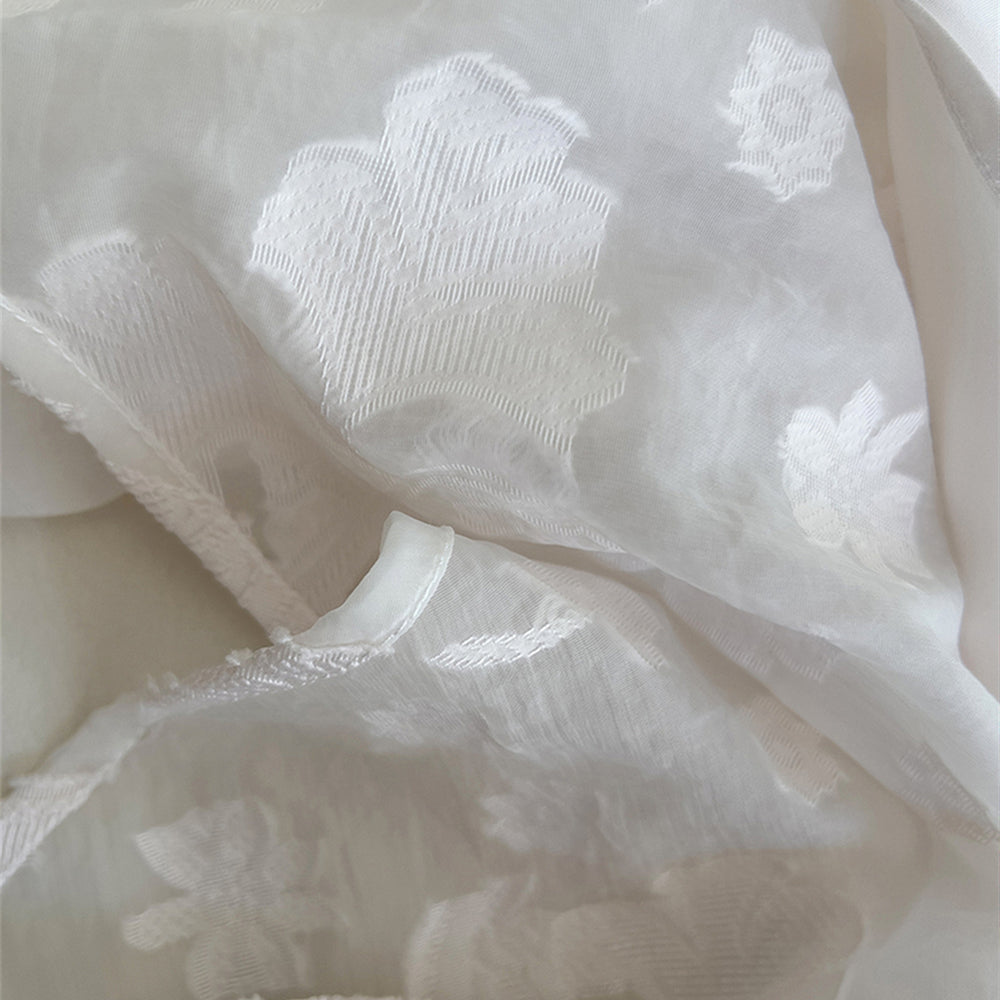 
                      
                        Spaghetti Straps White Jacquard Long Dress
                      
                    