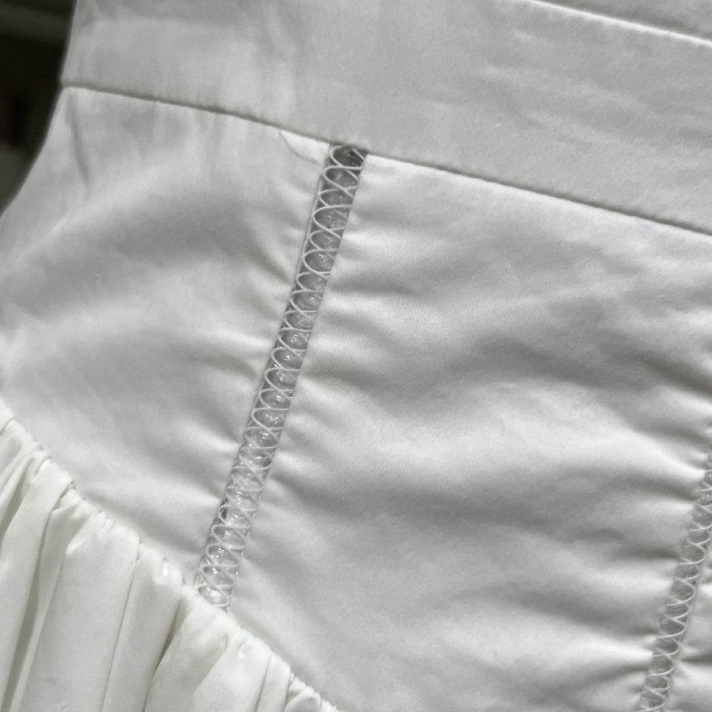 
                      
                        Spaghetti Straps White Ruched A-line Long Dress
                      
                    