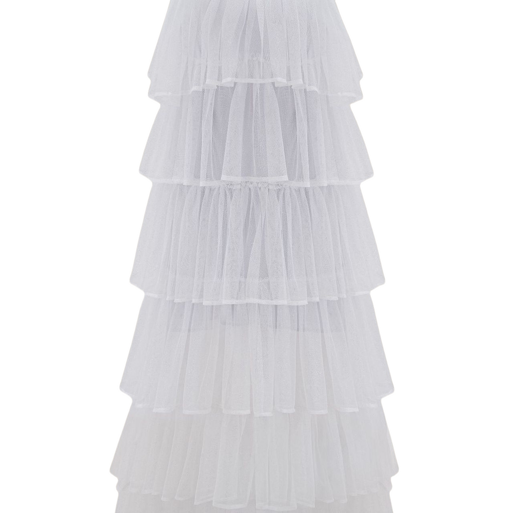 
                      
                        Sparkle Tulle Light Pink Tiered A-line Long Dress
                      
                    