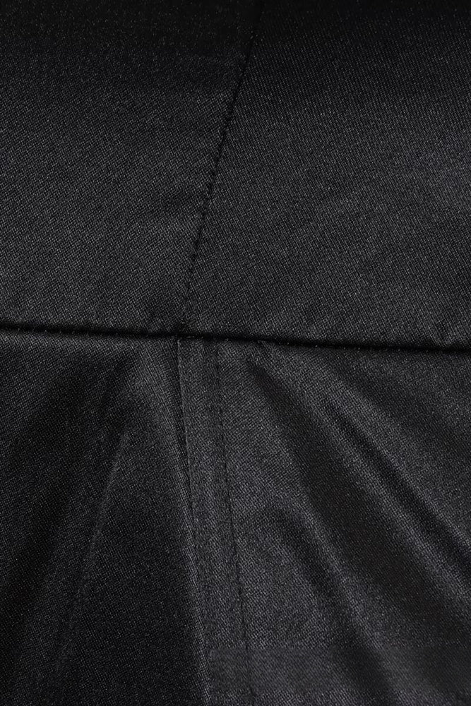
                      
                        Square Neck Black Lace-up Back Mini Dress
                      
                    