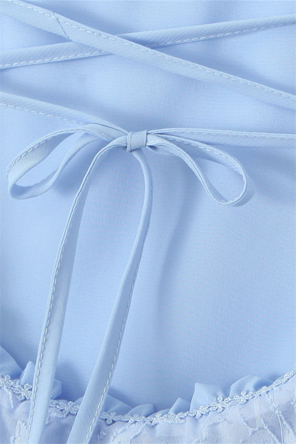 
                      
                        Square Neck Blue Mermaid Lace Long Dress
                      
                    