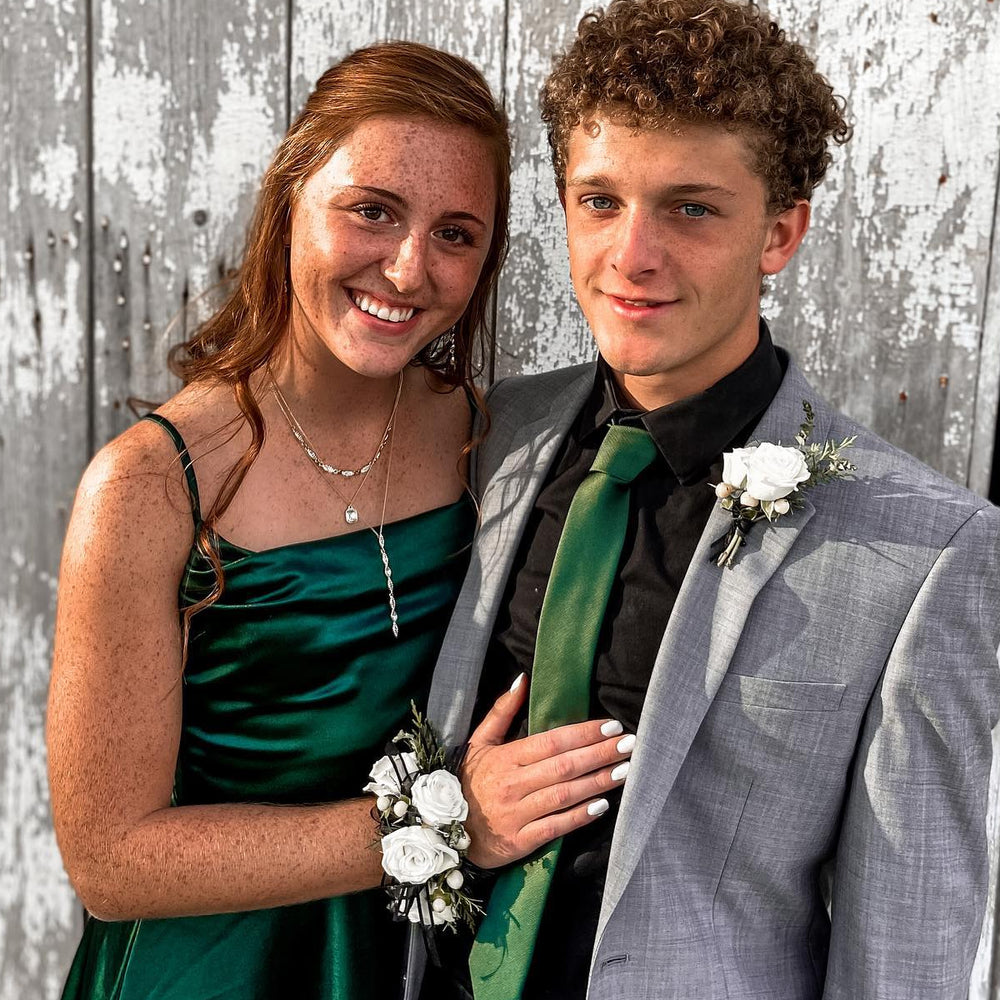 
                      
                        Square Neck Emerald Green A-line Short Dress
                      
                    