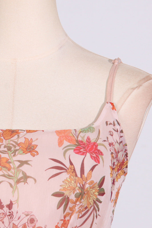 
                      
                        Square Neck Floral Print Ruffled Hem Short Dress with Bow
                      
                    