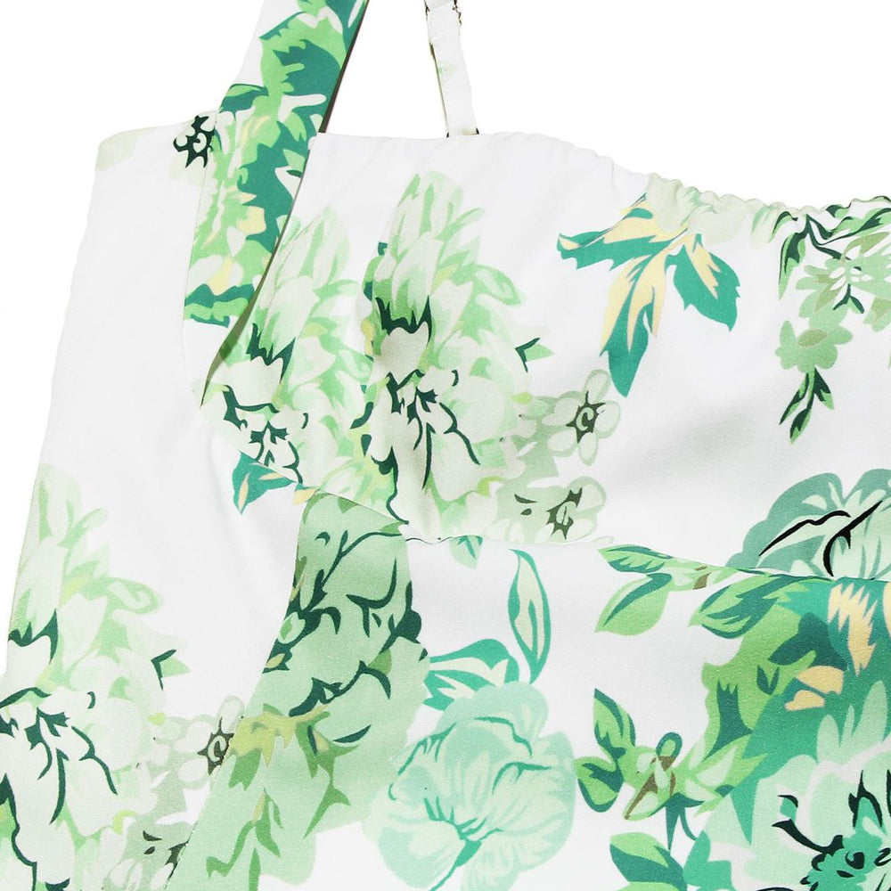 
                      
                        Square Neck Green Floral Print A-line Short Dress
                      
                    
