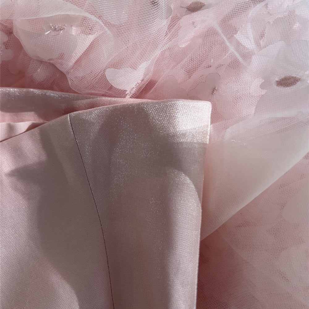 
                      
                        Square Neck Light Pink 3D Butterfly A-line Short Dress
                      
                    