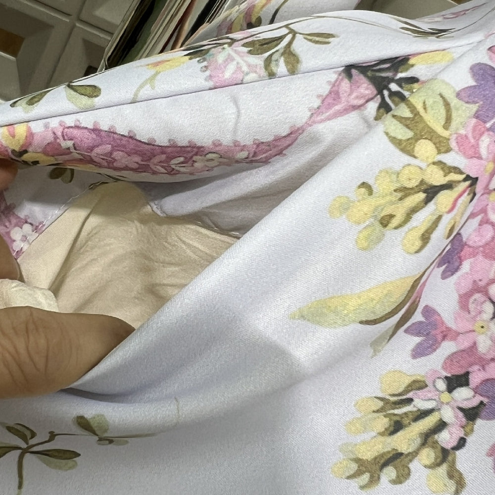 
                      
                        Square Neck Lilac Floral Print Long Dress with Pockets
                      
                    