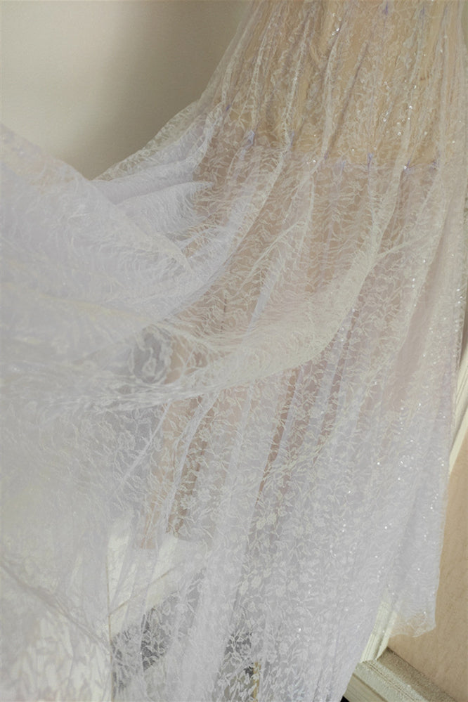 
                      
                        Square Neck Lilac Lace Ruched A-line Long Dress
                      
                    