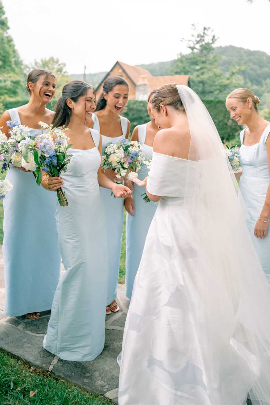Square Neack Dusty Sage Sheath Bridesmaid Dress