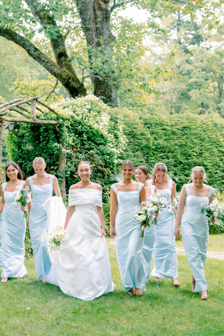 Square Neack Dusty Sage Sheath Bridesmaid Dress