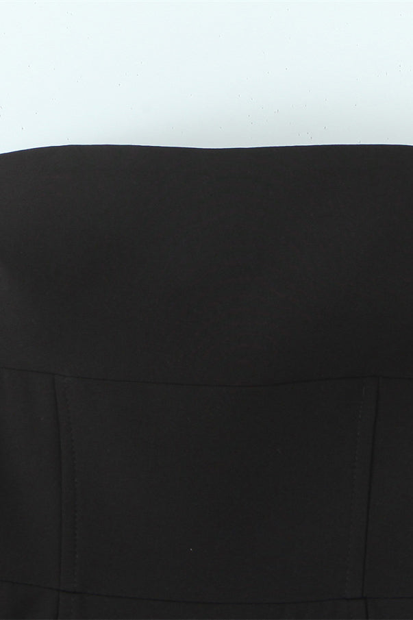 
                      
                        Strapless Black Back Bow A-line Short Dress
                      
                    