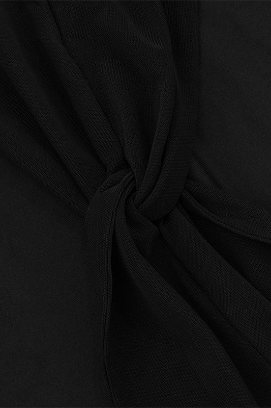 
                      
                        Strapless Black Double Twist A-line Long Dress
                      
                    