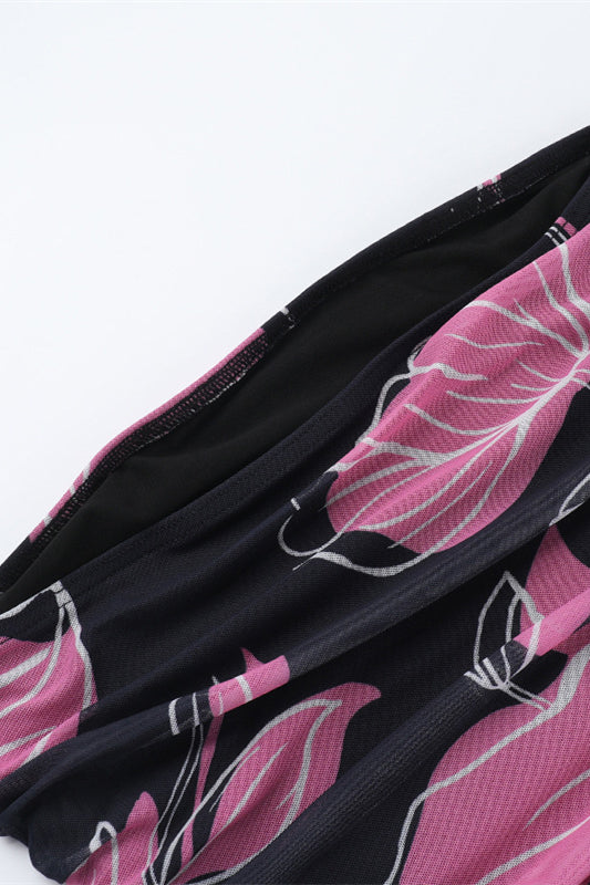 
                      
                        Strapless Black Floral Print Sheath Long Dress
                      
                    
