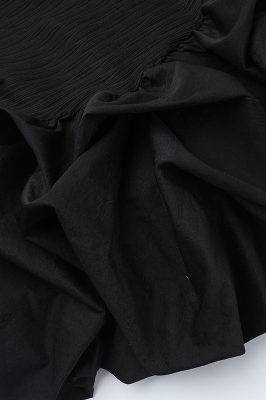 
                      
                        Strapless Black Pleated Bodice Bubble Dress
                      
                    