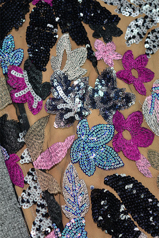 
                      
                        Strapless Black Sequin Appliques Column Long Dress
                      
                    