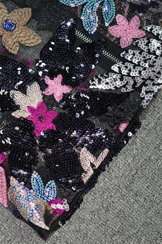 
                      
                        Strapless Black Sequin Appliques Column Long Dress
                      
                    