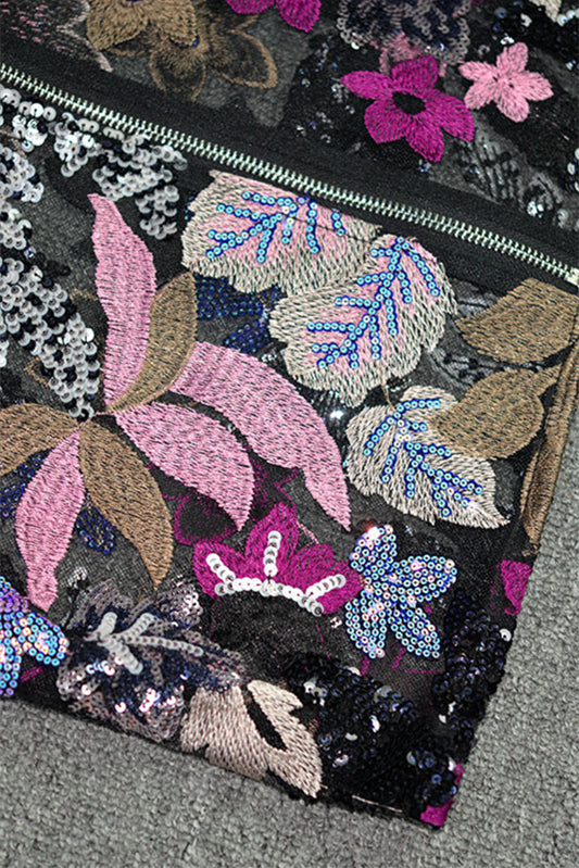 
                      
                        Strapless Black Sequin Appliques Column Long Dress
                      
                    