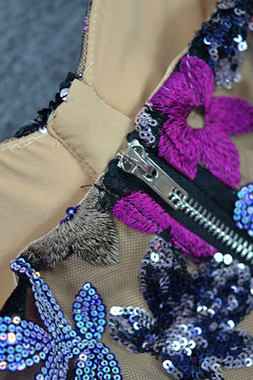 
                      
                        Strapless Black Sequin Appliques Column Long Dress
                      
                    