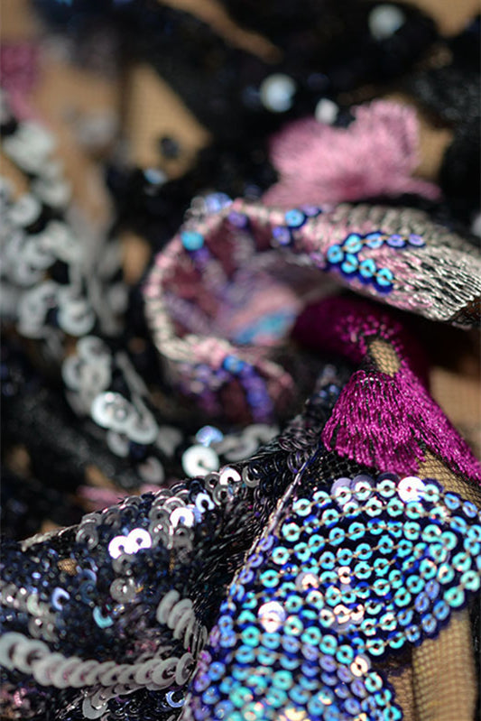 
                      
                        Strapless Black Sequin Appliques Column Long Dress
                      
                    