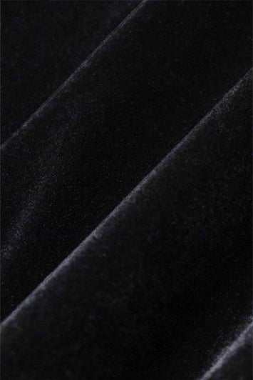 
                      
                        Strapless Black Velvet A-line Short Dress
                      
                    