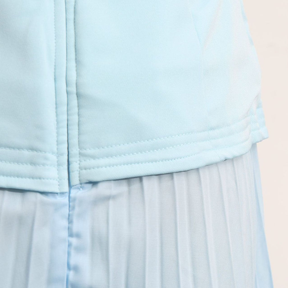 
                      
                        Strapless Blue Pleated A-line Long Dress
                      
                    