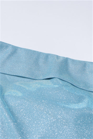 
                      
                        Strapless Blue Sparkle Sheath Long Dress
                      
                    