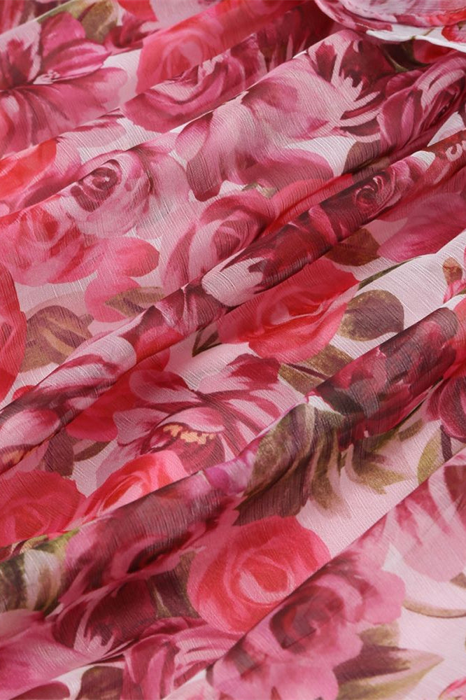 
                      
                        Strapless Floral Print Bodycon Short Dress with Rosette
                      
                    