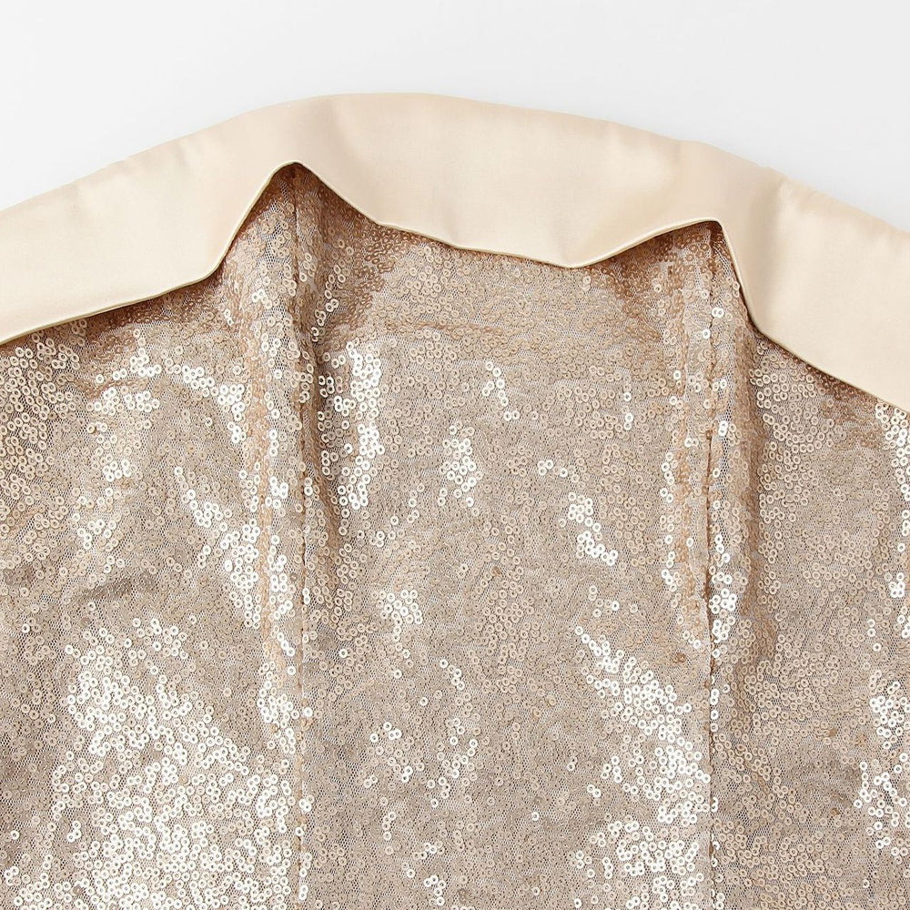 
                      
                        Strapless Gold Sequin Bodycon Short Dress
                      
                    