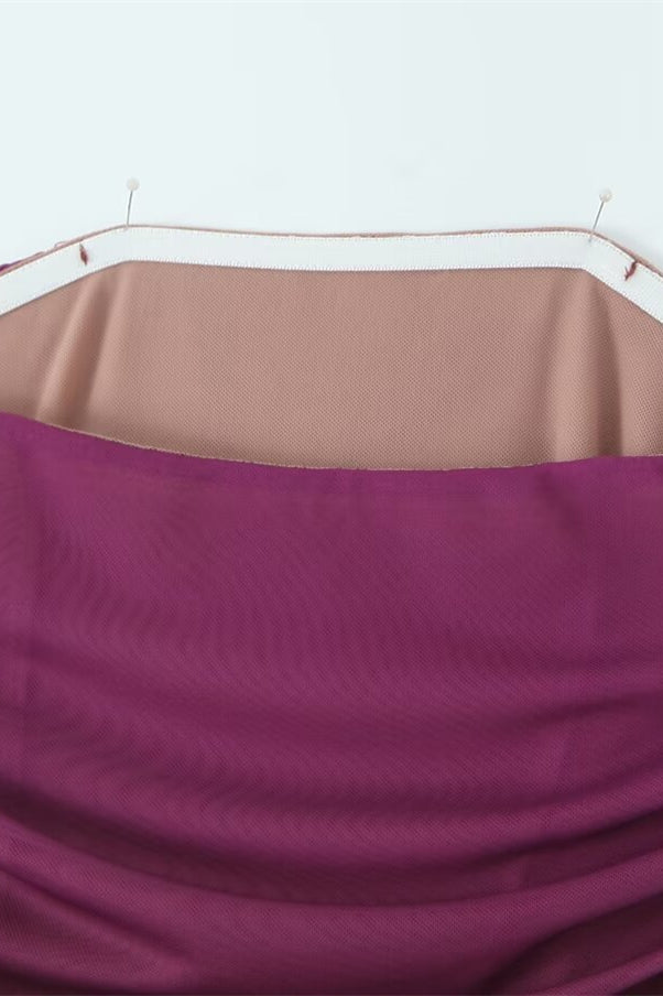 
                      
                        Strapless Gradient Color Ruched Short Dress with Shawl
                      
                    