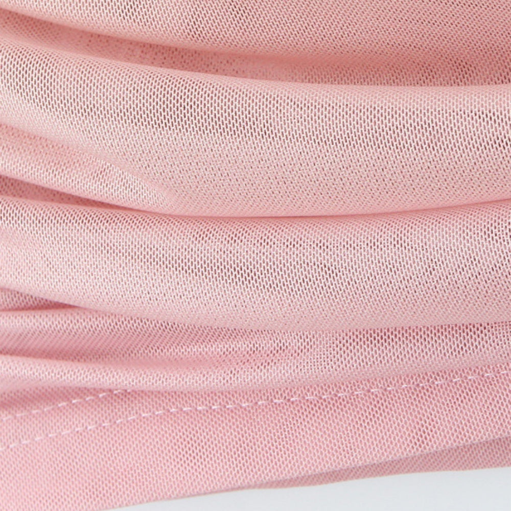 
                      
                        Strapless Gradient Ruched Short Dress with Scarf
                      
                    