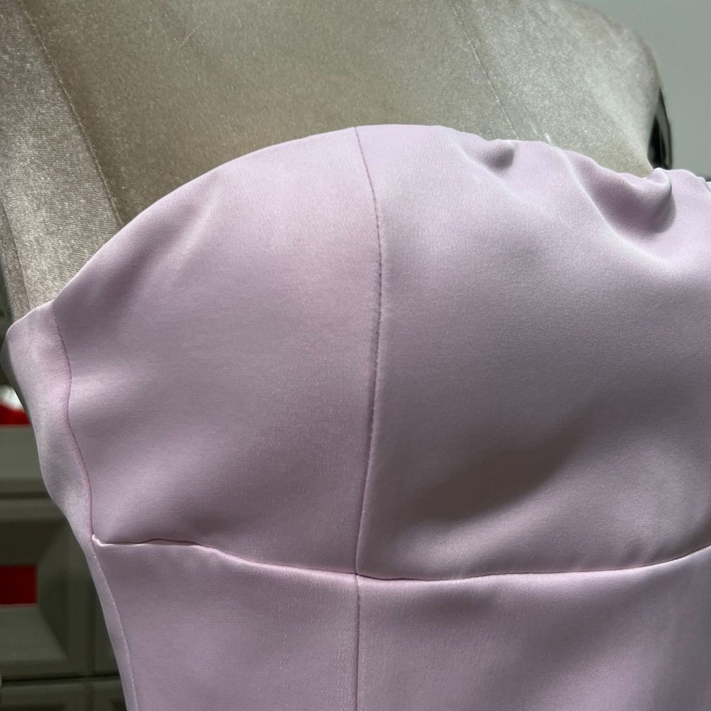 
                      
                        Strapless Lilac High Waist A-line Short Dress
                      
                    