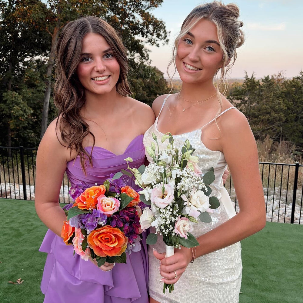 
                      
                        Strapless Purple Ruffle Tiered Short Dress
                      
                    