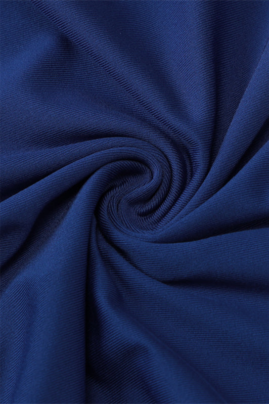 
                      
                        Strapless Navy Blue Irregular Hem Long Dress with Slit
                      
                    