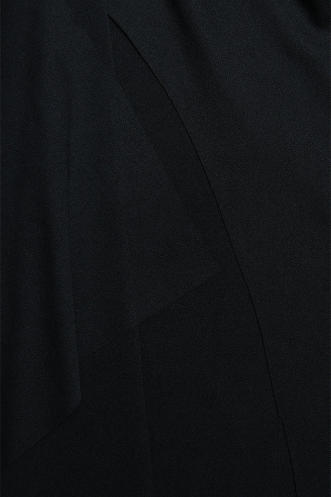 
                      
                        Strapless Navy Blue Ruched Long Dress with Slit
                      
                    