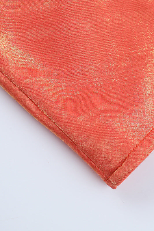 
                      
                        Strapless Orange Lace-up Back Short Dress
                      
                    