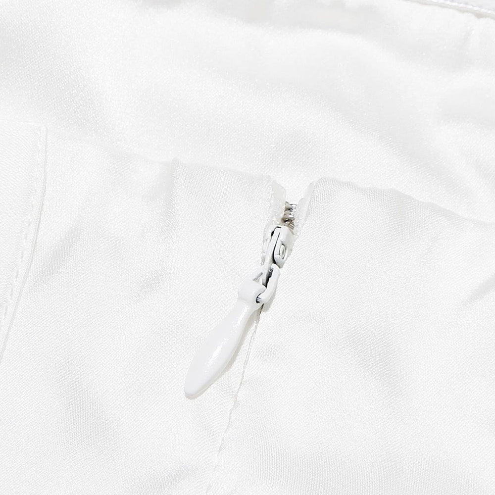 
                      
                        Strapless Orange Lace Up Chiffon Patchwork Short Dress
                      
                    