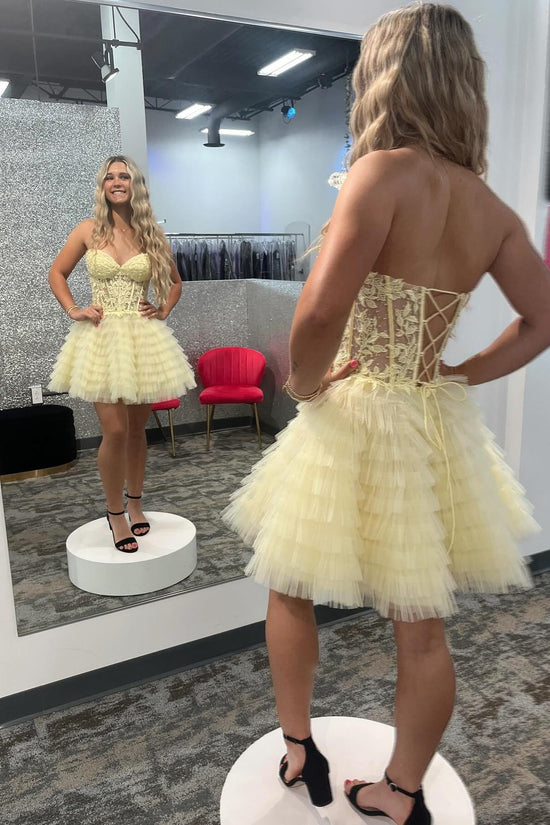 Strapless Chiffon Short Dresses with Bow Periwinkle Plus Size main image 0