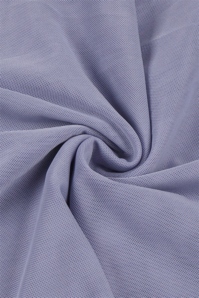 
                      
                        Strapless Periwinkle Rosette Long Dress with Keyhole
                      
                    