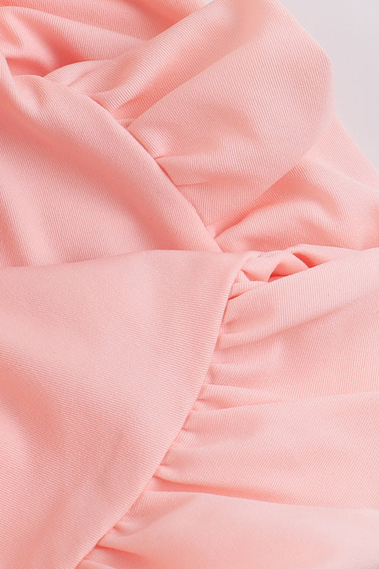 
                      
                        Strapless Pink A-line Bubble Short Dress
                      
                    