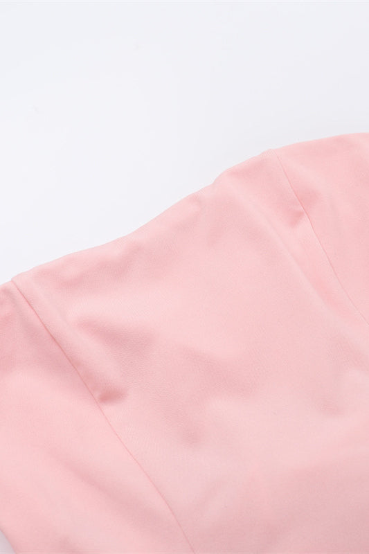 
                      
                        Strapless Pink Back Bow A-line Bud Dress
                      
                    