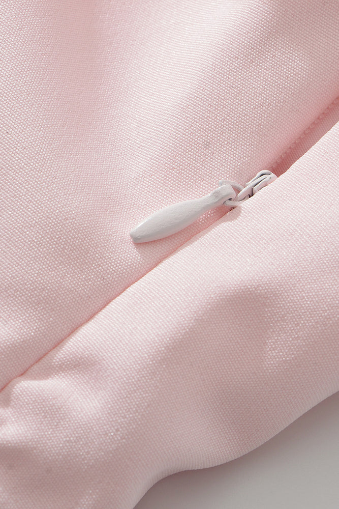 
                      
                        Strapless Pink Ruched A-line Long Dress with Slit
                      
                    