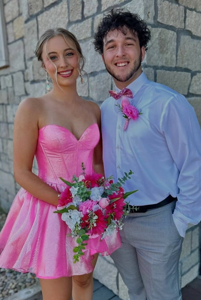 
                      
                        Strapless Royal Blue Corset A-line Short Dress
                      
                    