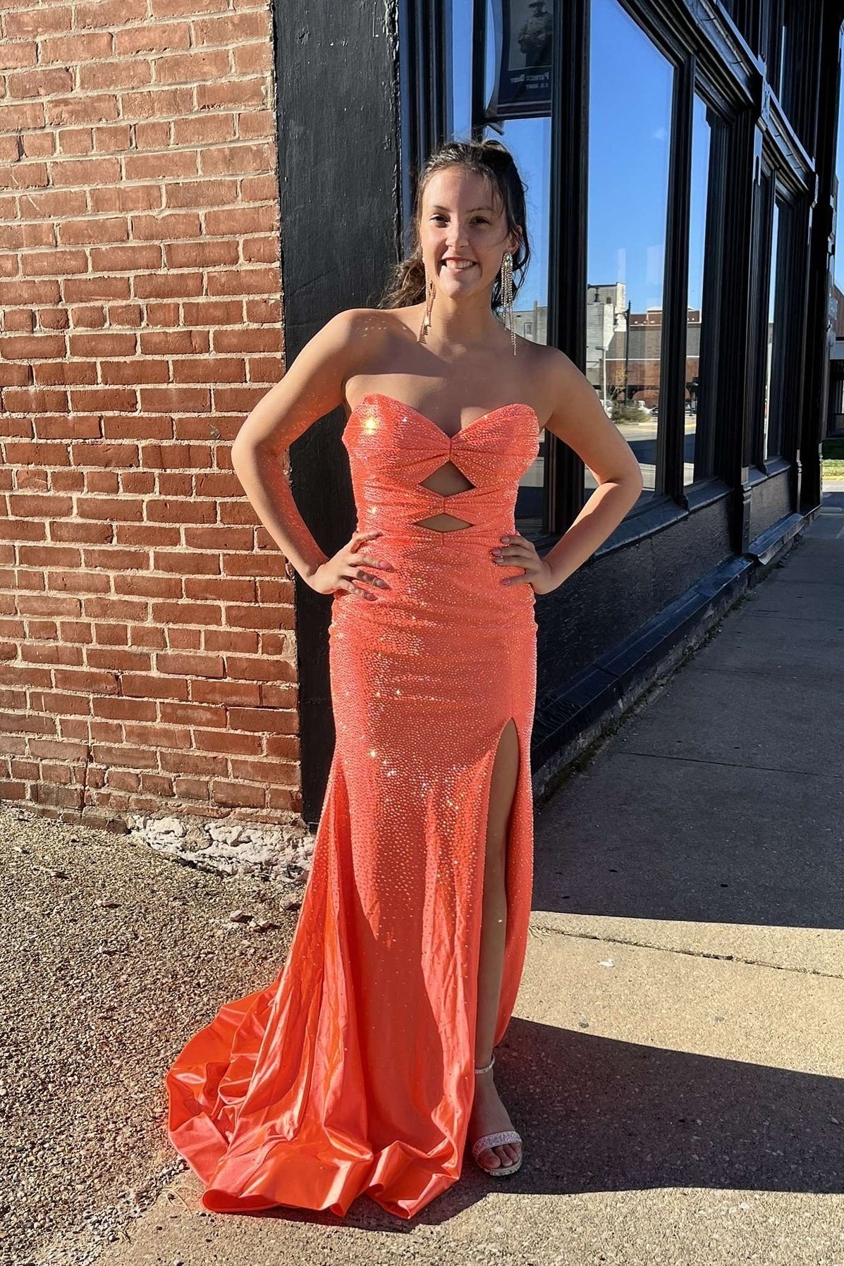 teal orange dress Orange & Teal Feels Maxi Dress