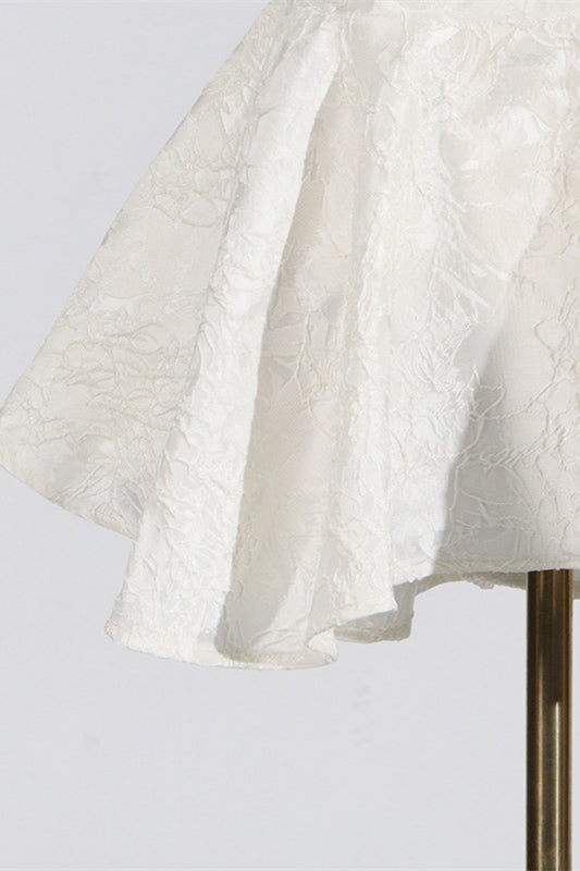 
                      
                        Strapless White Embroidery A-line Mini Dress
                      
                    