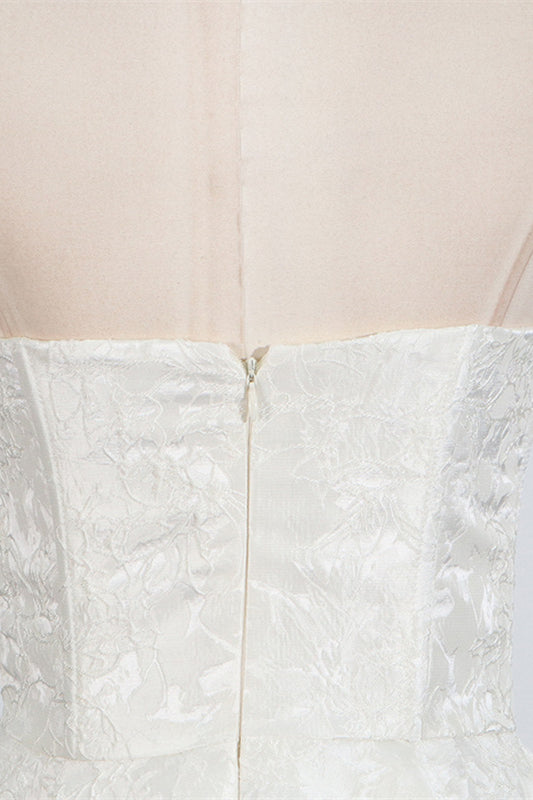 
                      
                        Strapless White Embroidery A-line Mini Dress
                      
                    