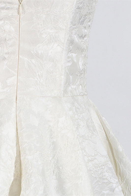 
                      
                        Strapless White Embroidery A-line Mini Dress
                      
                    