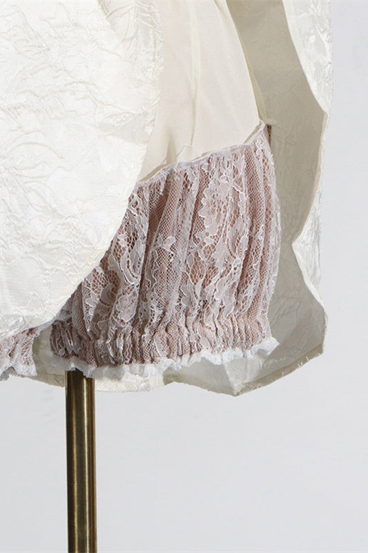 
                      
                        Strapless White Embroidery A-line Mini Dress
                      
                    