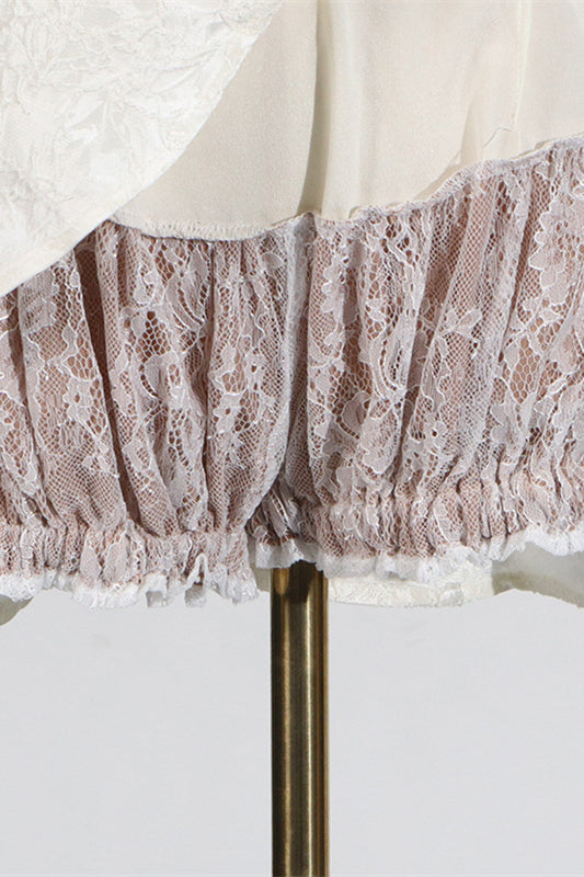 
                      
                        Strapless White Embroidery A-line Mini Dress
                      
                    