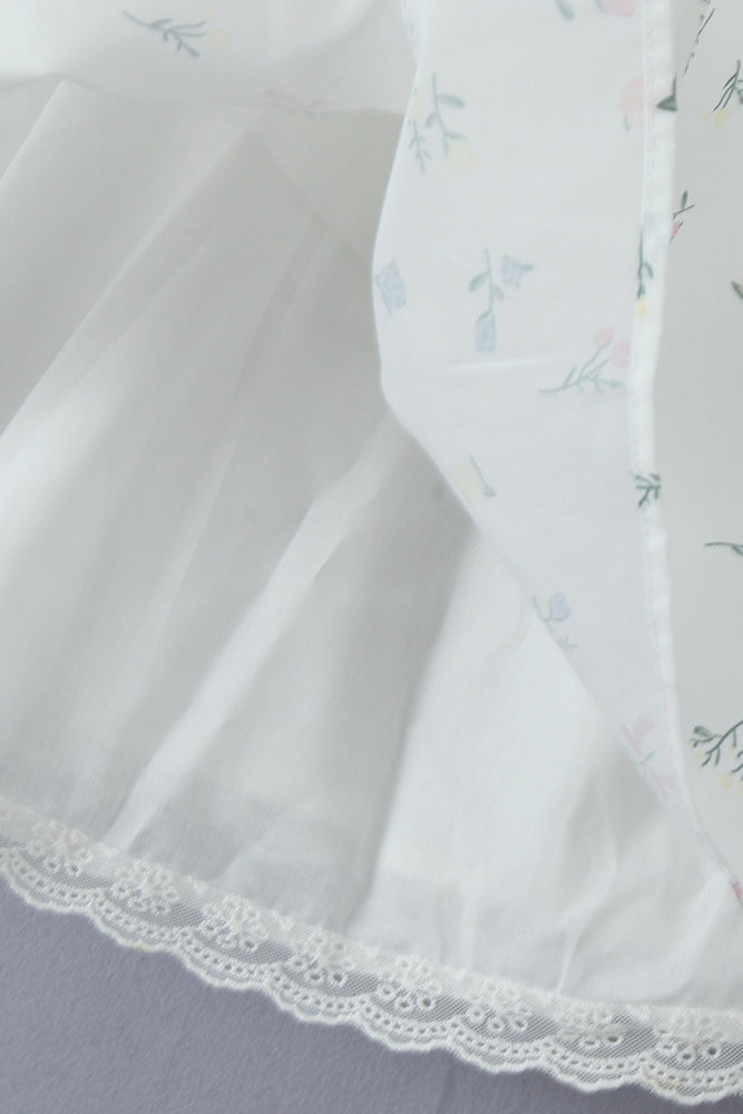 
                      
                        Strapless White Floral Print A-line Short Dress
                      
                    