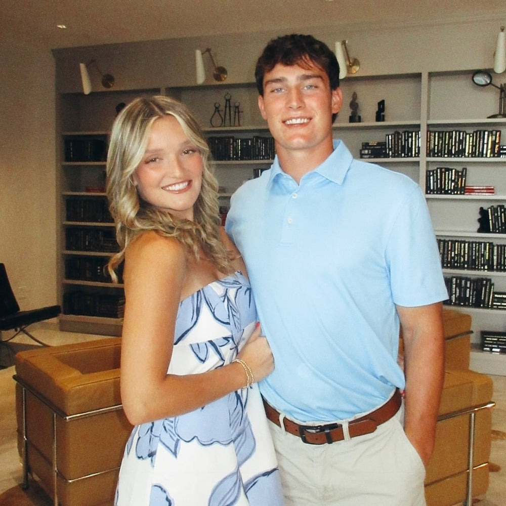 
                      
                        Strapless White and Blue Floral Print Short Dress
                      
                    